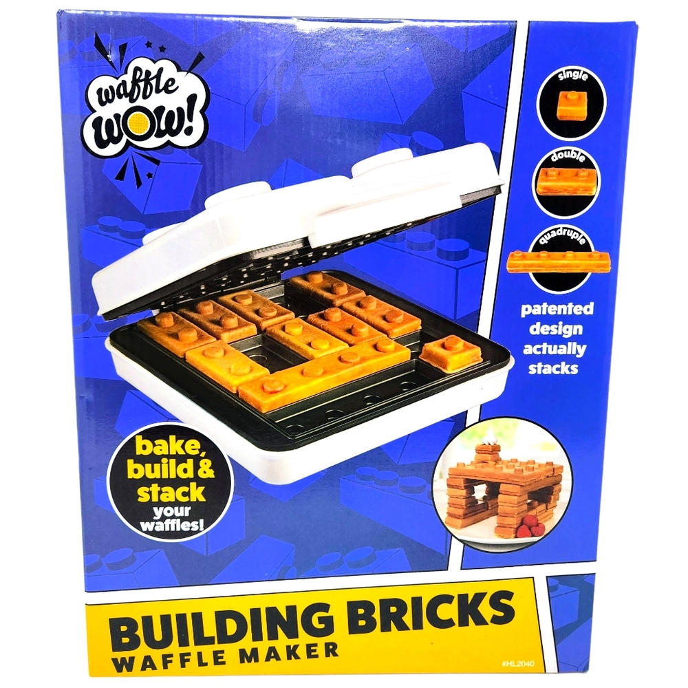 Building Bricks Waffle Wow Waffle Maker, Lego-like Design New